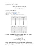 Nội dung ôn tập môn Tin - Khối 3