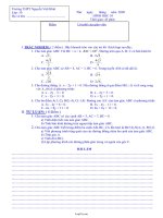 Đề kiểm tra Hình học 10 kì 2 (thời gian: 45 phút)