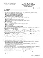 Kiểm tra học kỳ 1 môn Vật lý lớp 11 ban cơ bản - Mã đề thi 203