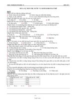 Trắc nghiệm sinh học 11, học kỳ I