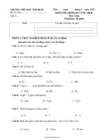 Kiểm Tra Định Kỳ Cuối Kỳ II Môn Toán Lớp 2 Trường Tiểu Học Thổ Bình