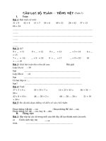 Bài tập cuối tuần 3 - lớp 2 - cô Dương