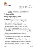 Bài soạn Tiếng Anh 11 - Unit 2: Personal experiences