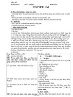 Giáo án môn Ngữ văn 11 - Tôi yêu em