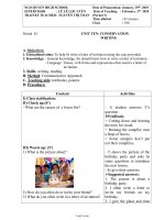 Bài soạn môn học Tiếng Anh lớp 11 - Period 63 - Unit ten: Conservation writing