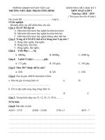 ĐỀ KIỂM TRA GIỮA KÌ I MÔN TOÁN- KHỐI 4