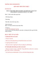 Nội dung trọng tâm môn Công Nghệ - khối 6, 7, 8, 9