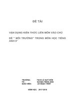 SKKN THLM TRONG DAY HOC TIENG ANH - Website Trường THCS Lê Quý Đôn - Đại Lộc - Quảng Nam