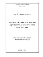 Thực hiện chức năng xác minh điều kiện thi hành án của thừa phát lại ở việt nam 