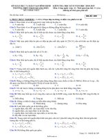 Kiểm tra học kỳ 2 môn Công nghệ Lớp 12 (Mã đề 209) - Năm học 2018-2019 - Trường THPT Trần Quang Diệu