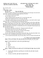 Đề kiểm tra cuối kì 2 - Môn Tiếng Việt - Lớp 5 - Năm học 2016 - 2017