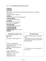 Giáo án Hóa học lớp 10 - Tiết 3: Cấu hình electron nguyên tử