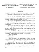 Kế hoạch ôn tập, dạy học trong thời gian nghỉ do dịch Covid19 : Trường TH VÀ THCS Quảng Trường