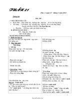 Giáo án dạy học khối lớp 1 - Tuần học 21