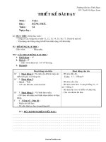 Giáo án Toán lớp 2 - Bài: Bảng trừ