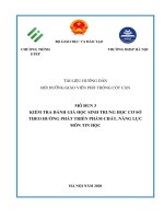 Tài liệu tập huấn modul 3 môn tin học