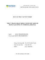 BÁO CÁO THỰC TẬP TỐT NGHIỆP THỰC TRẠNG HOẠT ĐỘNG CHĂM SÓC KHÁCH HÀNG TẠI CÔNG TY TNHH SEA DIGITAL