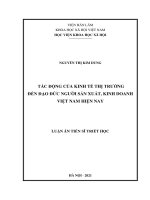 Tác động của kinh tế thị trường đến đạo đức người sản xuất, kinh doanh việt nam hiện nay 