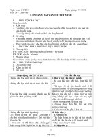 Giáo án môn Ngữ văn khối 11 - Lập dàn ý bài văn thuyết minh