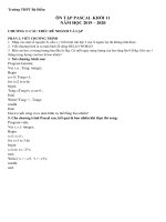 NỘI DUNG ÔN TẬP KHỐI 11(TỪ 02-03 ĐẾN 15-03-2020)