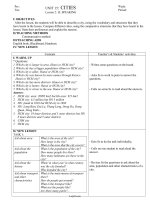 Giáo án English 10 - Unit 15: Cities - Lesson 2: B.Speaking