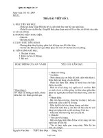 Giáo án Ngữ văn khối 11 - Trả bài viết số 2