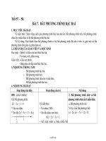 Bài dạy Đại số 10 NC tiết 57, 58: Bất phương trình bậc hai