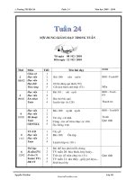 Giáo án Tổng hợp khối 1 năm 2009 2010 - Tuần học 24