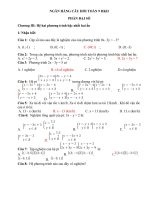 Ngân hàng câu hỏi môn Toán 9 kỳ 2 năm học 2019-2020