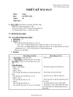 Giáo án Toán 2 - Tiết: Luyện tập (Phép trừ có nhớ trong phạm vi 100)
