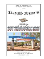 Sáng kiến kinh nghiệm Duy trì sĩ số học sinh