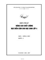 Sáng kiến kinh nghiệm Biện pháp nâng cao chất lượng đọc diễn cảm cho học sinh Lớp 4