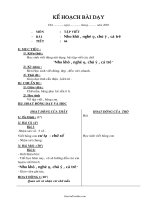 Giáo án Tập Viết lớp 1 - Tiết 66 - Nho khô , nghé ọ, chú ý , cá trê