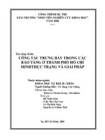Công tác trưng bày trong các bảo tàng ở thành phố hồ chí minh thực trạng và giải pháp    công trình dự thi giải thưởng sinh viên nghiên cứu khoa học năm 2008  