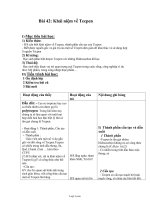 Giáo án môn Hóa học 11 - Bài 42: Khái niệm về Tecpen