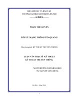 Tối ưu mạng thông tin quang 