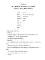 GIÁO ÁN DỰ THI GIÁO VIÊN GIỎI HUYỆN VÒNG II LĨNH VỰC PHÁT TRIỂN THẨM MỸ Chủ đề: Gia đình Đề tà: Trang trí thiệp tặng cô giáo Lứa tuổi: Trẻ 4-5 tuổi