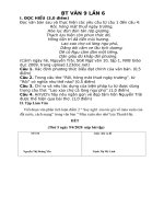 BÀI TẬP ÔN TẬP Ở NHÀ MÔN NGỮ VĂN 9 - LẦN 6