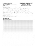 BÀI ÔN TẬP TIẾNG VIỆT, TOÁN LỚP 5 NGÀY 07.4.2020