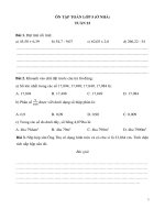 Phiếu bài tập Toán lớp 5 tuần 22