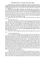 GIAI PHAP NÂNG CAO CHẤT LƯỢNG