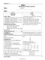 Giáo án Lớp ghép 1 + 2 - Tuần 5