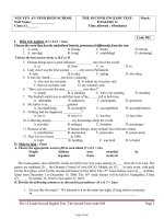 The second english test - English 11 - Code 903
