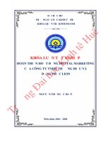 Luận văn kinh tế Hoàn thiện hoạt động Digital Marketing của công ty TNHH thương hiệu và đồng phục Lion