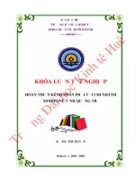 Luận văn kinh tế Hoàn thiện hệ thống kênh phân phối sản phẩm dịch vụ trả trước Mobifone tại thị trường tỉnh Quảng Trị
