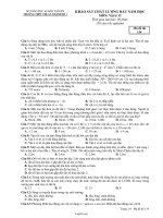 Khảo sát chất lượng đầu năm học môn Vật lý 12 - Mã đề thi 134