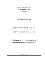 Công tác bảo đảm tín dụng tại ngân hàng TMCP đầu tư và phát triển việt nam – chi nhánh bắc hà nội 
