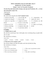 Tiếng anh tăng cường - K6 - Tuần 26