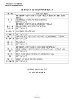 Giáo án Tự chọn Sinh học 10 - Trường THPT Liễn Sơn