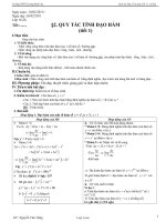 Giáo án môn Toán học 11 - Quy tắc tính đạo hàm